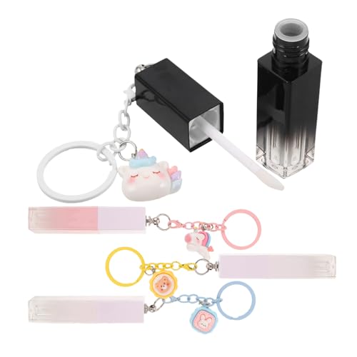 DECOMELODY 4 Stück Nachfüllbare Lippenbalsam Tuben Gradient Design Tragbare Lipgloss Behälter Für Damen Reise Kosmetik DIY Lippenpflege von DECOMELODY