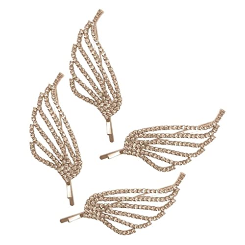 DECOMELODY 4 Stück Rhinestone Haarclips Set Haarklammern für Hochzeiten Cosplay Halloween Haaraccessoires für Damen und Mädchen Goldene Farbvariante von DECOMELODY