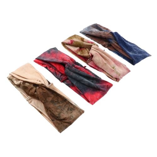 DECOMELODY 4 Stück Teiliges Elastisches Sport Haarband Damen Geknotet Atmungsaktiv Schweißabsorbierend Weich für Yoga Fitness Outdoor in Schwarz Rot Blau Khaki DECOMELODY 4 Stück Teiliges Elastisches Sport Haarband Damen Geknotet Atmungsaktiv Schweißabsorbierend Weich für Yoga Fitness Outdoor in Schwarz Rot Blau Khaki von DECOMELODY