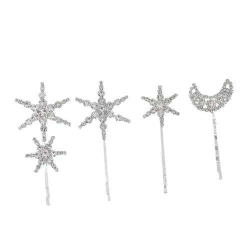 DECOMELODY 4 Stück Teiliges Eleganter Legierungs Haarspangen mit Stern und Mond Strassdesign Chic und Korrosionsbeständig Geeignet für Hochzeiten Partys und Besondere Anlässe bei Frauen und DECOMELODY 4 Stück Teiliges Eleganter Legierungs Haarspangen mit Stern und Mond Strassdesign Chic und Korrosionsbeständig Geeignet für Hochzeiten Partys und Besondere Anlässe bei Frauen und von DECOMELODY