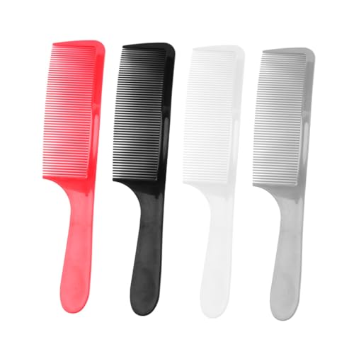 DECOMELODY 4 Stück Teiliges Herren Haarkamm Ergonomisch Gebogen Fein Gezahnt für Präzises Styling Robust und Leicht für Barber Shops und Tägliche Pflege Mehrfarbig Rot von DECOMELODY