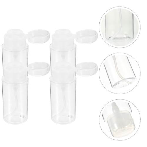 DECOMELODY 4 Stück Teiliges Leere Pet Pumpflaschen Kompakte Tragbare Reise behälter für Make up Entferner Nachfüllbare Flaschen mit Druckpumpe Langlebig und Praktisch für von DECOMELODY