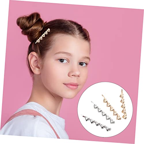 DECOMELODY 4 Stück Teiliges Punk Herz Haarspangen Vintage Haarschmuck für Damen Herz Design Haarklammern Gold und Silber Geeignet für Hochzeit Alltag und Besondere Anlässe von DECOMELODY