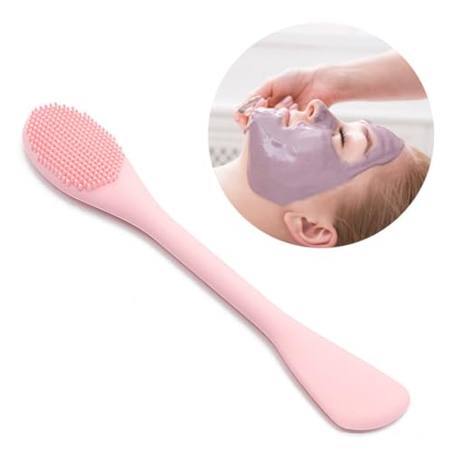 DECOMELODY 4 Stück Teiliges Silikonbasierte Gesichtsreinigungsbürsten Doppelseitig Hautfreundlich Langlebig Sanftes Peeling und Make up entferner Tragbar für Tägliche Gesichtspflege von DECOMELODY