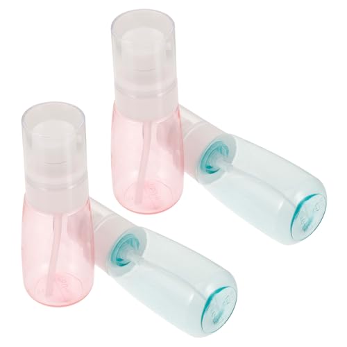 DECOMELODY 4 Stück Teiliges U förmige Reise Kosmetikflaschen Auslaufsichere Leichte Lotion Behälter zum Befüllen von Shampoo Make up Entferner Wiederverwendbar Farblich Zufällige Farbe von DECOMELODY