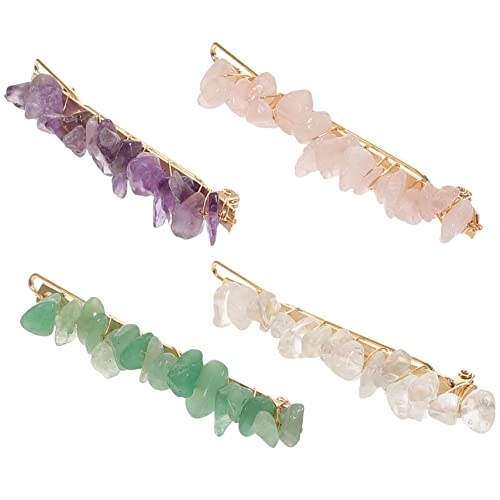 DECOMELODY 4 Stücke Haarspangen Bunte Haarnadel für Damen Funkelnde Haarschmuck für Hochzeiten und Partys Einzigartiges Design Strass Haarclips für Verschiedene Frisuren von DECOMELODY