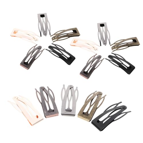 DECOMELODY 40 Stück Teiliges Metall Haarspangen Dekorative Snap Clips in Schwarz Roségold Antikblau Antikrot für Damen und Mädchen Robuste Haarklammern für Styling und Sicheren von DECOMELODY