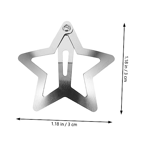 DECOMELODY 40 Stück Teiliges Stern Haarspangen aus Robustem Metall Kleine Leichte Haarklammern für Mädchen Schnelles Styling Modischer Haarschmuck für Schule Party Alltag Silberfarben von DECOMELODY