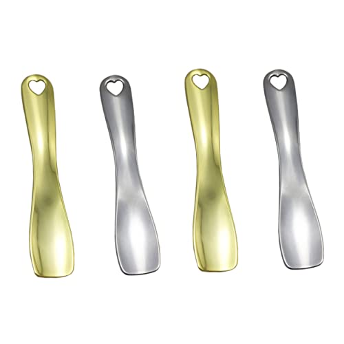 DECOMELODY 4stücke Makeup Löffel Für Gesichtsmaske Augencreme Und Hautpflege Wiederverwendbare Kosmetikspatel Für Einfache Anwendung Und Hygienische Entnahme von DECOMELODY