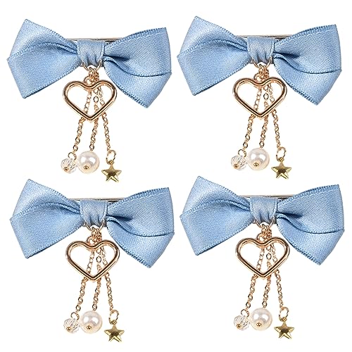 DECOMELODY 4Stücke Haarschleifen Clips für Mädchen Bunte Haarspangen mit Quaste Dekorative Haarnadeln für Party und Alltag von DECOMELODY