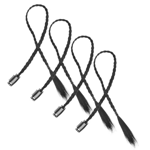 DECOMELODY 4stücke Lange Pferdeschwanz Extensions Geflochtene Haarstücke Damen Synthetische Haarverlängerungen von DECOMELODY