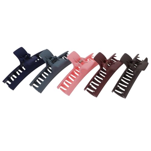 DECOMELODY 5 Stück Große Haarklammer Acryl Bunte Haarklammern für Dickes Haar Fester Griff Rutschfest Damen Haarspangen für Alltag Büro Styling von DECOMELODY