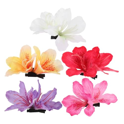 DECOMELODY 5 Stück Realistische Blüten Haarspangen Boho Haarklammern für Frauen Dekorative Künstliche Blumen Haarnadeln Vielseitig für Hochzeiten Partys Fotoshootings und Alltag Geeignet von DECOMELODY