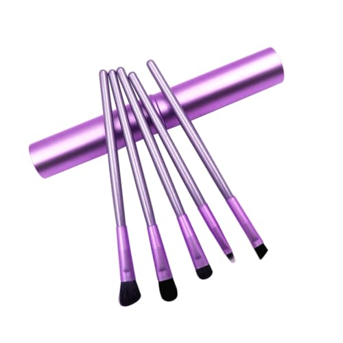 DECOMELODY 5 Stück Teiliges Lidschatten Make Up Pinsel mit Langem Griff Weiche Augen Make Up Pinsel für Frauen und Mädchen Langlebige Kosmetikpinsel in Elegantem für Tägliches und von DECOMELODY