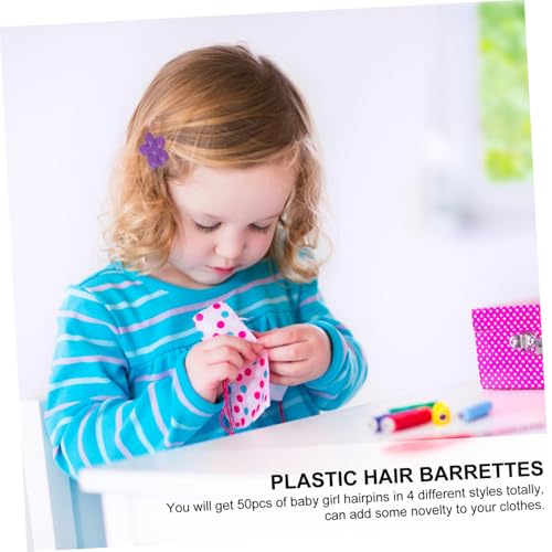 DECOMELODY 50 Stück Teiliges Buntes Haarklammern Cartoon Haarnadeln für Mädchen Langlebig Leicht Kompakt Praktische Haarschmuck Haarspangen Mix mit Herz Schmetterling und Blüten Designs von DECOMELODY