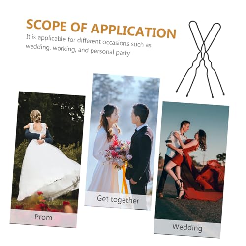 DECOMELODY 50 Stück U Förmige Haarnadeln aus Metall Schwarze Bobby Pins für Dutts und Hochsteckfrisuren Lange Haarklammern für Damen Vielseitig und Einfach zu Stylen von DECOMELODY