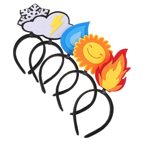 DECOMELODY 5stücke Schneeflocken-stirnband Aus Weichem Filz Lustiges Haarband in Wolken Und Schneeflockenform Für Feiertags Und Partydekorationen von DECOMELODY