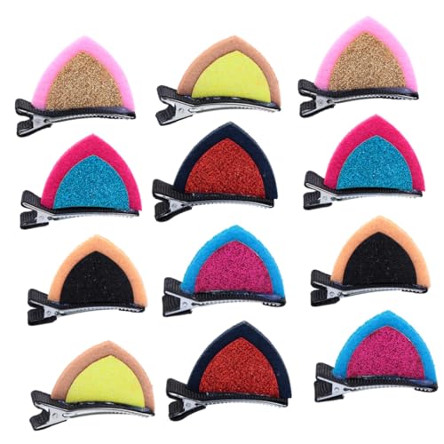 DECOMELODY 6 Paare Haarschmuck Katzenohren Glitzer Haarspangen Bunte Farben Leicht Tragbar Für Party Cosplay Alltag Mädchen Zufällige Farbe Zufällige Farbe von DECOMELODY