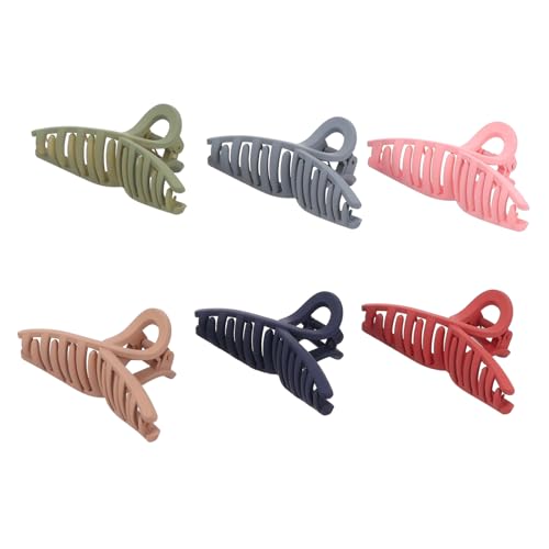 DECOMELODY 6 Stück Große Rutschfeste Haarklammern Damen Haarkralle Starke Fixierung für Dickes Dünnes Haar Modisch Langlebig Vielseitig für Alltag Beauty Routine und Kochen von DECOMELODY