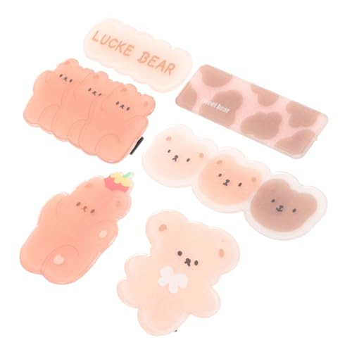 DECOMELODY 6 Stück Haarklammern für Damen Cartoon Bär Design Süße Haarspangen aus Langlebigem Material Schmerzfrei und Geeignet für Hochzeit Geburtstag Party Abschluss und Alltag von DECOMELODY