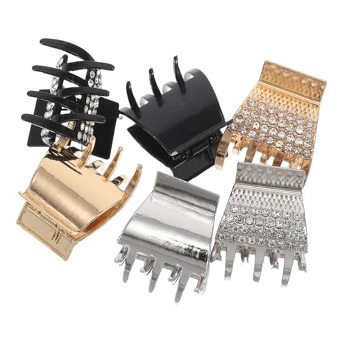 DECOMELODY 6 Stück Haarnadel Modische Haarspangen Goldener Schminkspiegel Schnelltrocknendes Handtuch Haarklammern Make Up Klappspiegel Haarzerkleinerer Kamm Haarnadeln Make Up von DECOMELODY