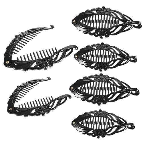 DECOMELODY Haarspangen Für Damen Kunststoff Blumenförmig Kopfschmuck Einfach Und Leicht 6 Stück von DECOMELODY