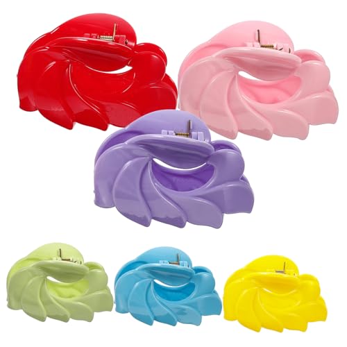 DECOMELODY 6 Stück Medium Haarklammern Damen Baumblatt Design Haarklauenclips für Dünnes Haar Haarspangen für Alltag Party Make Up und Reise Rutschfestes Haar Accessoire von DECOMELODY