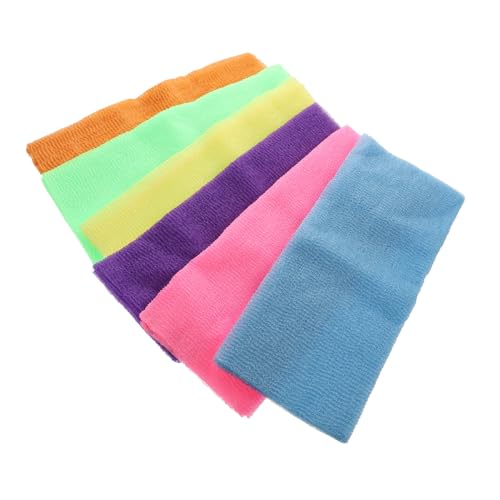 DECOMELODY 6 Stück Nylon Rückenschrubber Teiliges Doppelseitige Peeling Badetücher Starker Körper Peeling Langschrubber Weiche Struktur Strapazierfähiges Material gegen Hautschmutz für von DECOMELODY