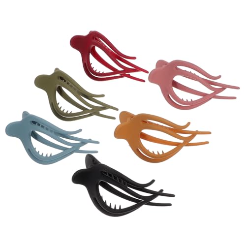 DECOMELODY 6 Stück Teiliges Französische Haarklammern Mattierte Haarkrallenclips für Frauen und Mädchen Rutschfeste Haarspangen mit Starkem Geeignet für Dünnes und Modischer Haarschmuck von DECOMELODY