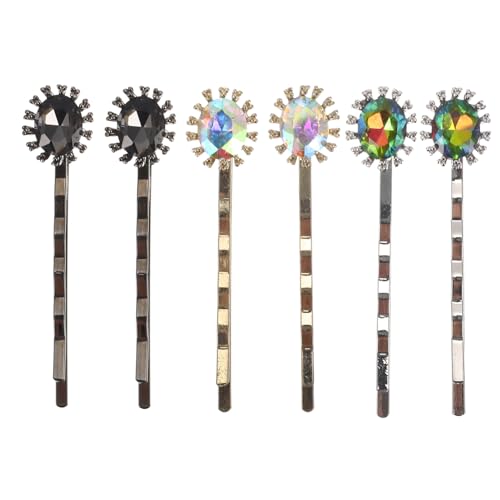 DECOMELODY 6 Stück Teiliges Geometrische Glitzernde Haarspangen für Frauen Dekorative Haarklammern in Schwarz Gold und Silber Leichtes und Langlebiges Haarschmuck für Halloween und Festliche von DECOMELODY