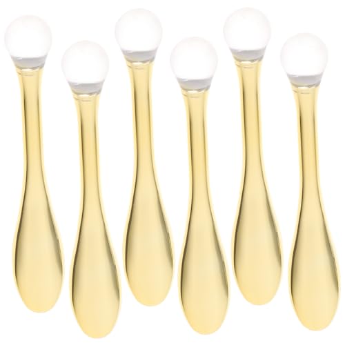 DECOMELODY 6 Stück Teiliges Gesichtsmaske Spatel aus Goldenem Edelstahl Eye Löffel und Massage Sticks Langlebig Einfach Anzuwenden zur Augen und Gesichtspflege zum Auftragen und Entspannen von DECOMELODY