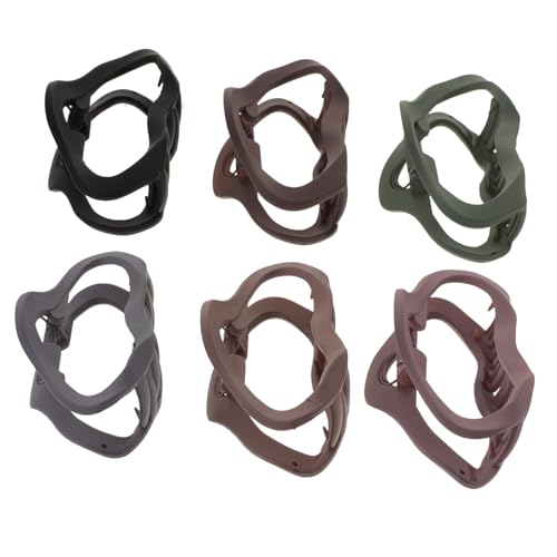 DECOMELODY 6 Stück Teiliges Große Haarklammern für Dickes Haar Hohl Gestaltete Haarkrallen Stilvolle Matte Farben Rutschfeste Haarklammer für Damen Vielseitig Einsetzbar und Schonend für von DECOMELODY