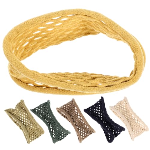 DECOMELODY 6 Stück Teiliges Haargummi mit Breiter Elastisch und Schonend für Dickes Lockiges Haar Farblich Abgestimmt für Frauen und Mädchen Bequemes Strapazierfähiges Haarband für Alltag von DECOMELODY