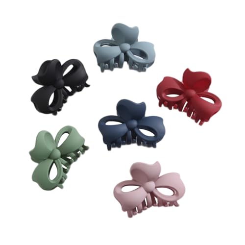 DECOMELODY 6 Stück Teiliges Haarklammern mit Schleifen Design Große Haarspangen Sanft zu Haaren Sicherer Griff für Damen und Mädchen Langlebiges Haarschmuck Accessoire für Vielseitige von DECOMELODY
