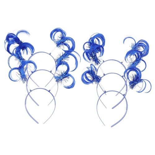 DECOMELODY 6 Stück Teiliges Haarreifen Royal Blau Weiche Stirnbänder Rutschfest Einzigartiger Haarschmuck für Party Make Up Kostüm Komfortabel und Langlebig von DECOMELODY