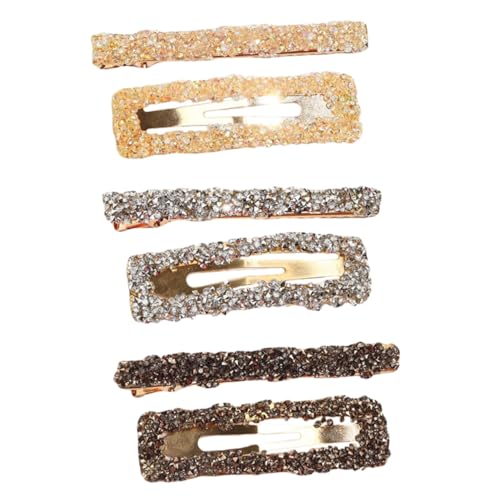 DECOMELODY 6 Stück Teiliges Haarschmuck mit Funkelnden Strass haarspangen für Frauen Elegante Haarklammern in Schwarz und Champagner Komfortabel Vielseitig für Party Alltag und Besondere von DECOMELODY