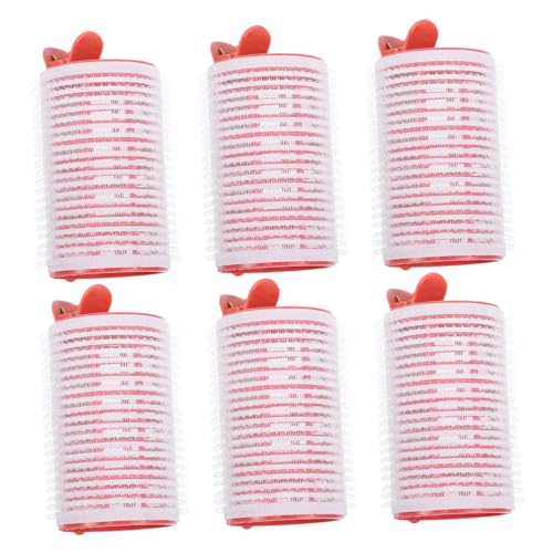 DECOMELODY 6 Stück Teiliges Selbsthaftende Haarwickler mit Clips Plastikleichtes Haarstyling Tool für Luftige Haarwurzeln und Flexible Lockenformen für Damen und Vielseitige Anwendung von DECOMELODY