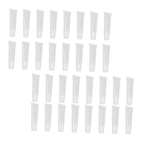 DECOMELODY 60 Stück Lippenpflege Tuben Nachfüllbare Lippenpomade Behälter Weiß Leicht Tragbar Auslaufsicher Für Damen Mädchen Kosmetik DIY Lipgloss Container von DECOMELODY