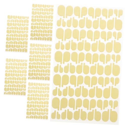 DECOMELODY 6blätter Nagelkleber-aufkleber Für Nailart Mit Doppelseitigen Klebestreifen Oval Gestaltet Kompatibel Mit Vielen Nagelpflastern Kostengünstige Maniküre-lösung von DECOMELODY