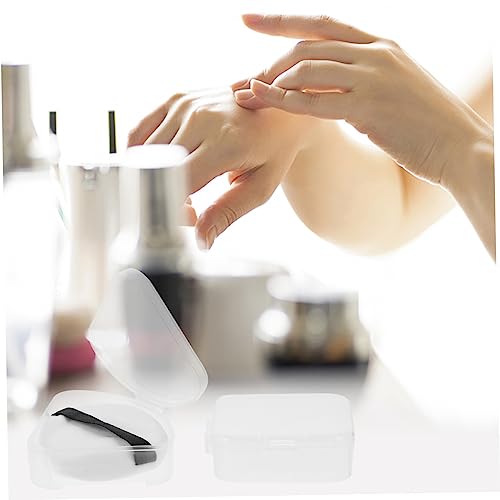 DECOMELODY 8 Stck Teiliges Make Up Schwamm Aufbewahrungsbox Transparente Kleine Kunststoff Organizer Dreieckige und Quadratische Puderquaste Hüllen Langlebig und Platzsparend für von DECOMELODY