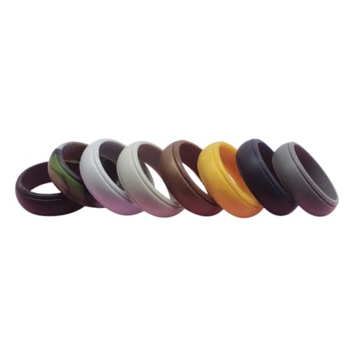 DECOMELODY 8 Stück Teiliges Flexible Silikon fingerringe Herren Outdoor Sport Running Hiking Atmungsaktiv Angenehm von DECOMELODY