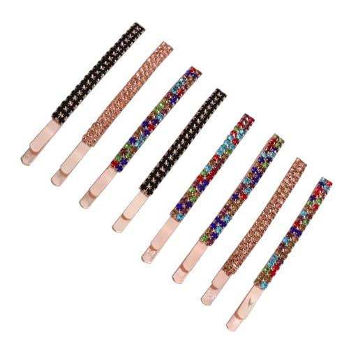 DECOMELODY 8 Stück Teiliges Glitzernde Haarklammern aus Metall mit Strasssteinen Langlebige Damen Haarclips in Verschiedenen Farben Eleganter Haarschmuck für Hochzeit und Party Modische von DECOMELODY