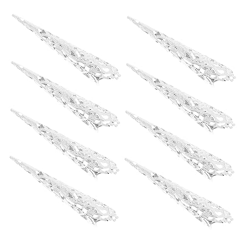 DECOMELODY 8stücke Teiliges Set Fingernagel-klaue Ringe Goldene Fingernagel-spitzen-styling Zubehör Für Bauchtanz Kostüme Und Party-dekoration von DECOMELODY