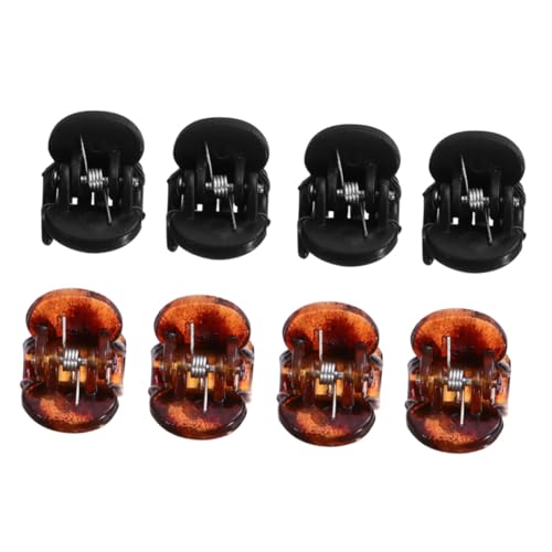 DECOMELODY 96 Stück Teiliges Mini Haarklammer aus Kunststoff Kleine Haarklammern für Frauen Mädchen und Praktische Haarschmuckclips in Schwarz und Kaffee für Vielseitige Stylings von DECOMELODY