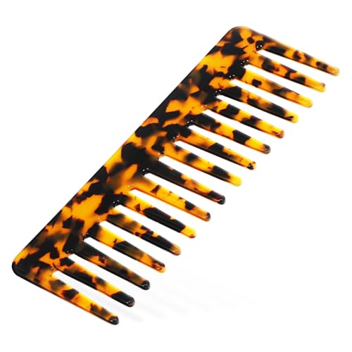 DECOMELODY Antistatischer Schildpatt Haarkamm aus Langlebigem Acetat Kompakt und Handlich zum Entwirren und Stylen von Nassem Lockigem und Glattem Haar Reiseaccessoire für Damen und Herren von DECOMELODY