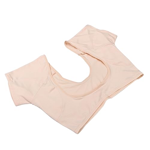 DECOMELODY Atmungsaktive Achselpads Damen Kurzarm Unterwäsche Schweißschutz Weste Wiederverwendbar Bequem Für Körperform Und Geruchsschutz Beige von DECOMELODY