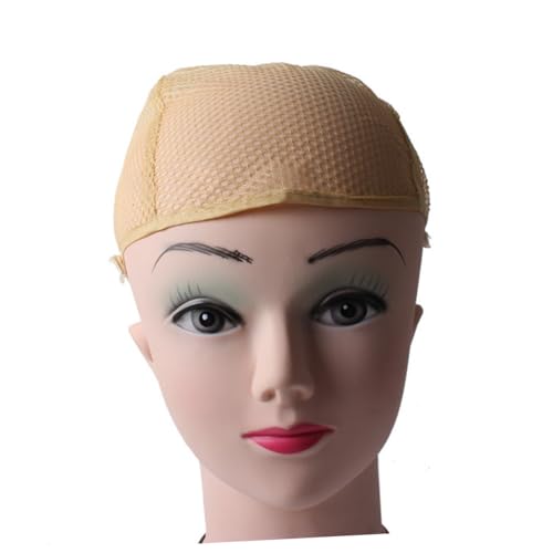 DECOMELODY Atmungsaktive Unisex Perückenkappe aus Elastisches Haarnetz für Sicheres Halten der Haare Weiches Leichtes Einheitsgröße für Damen und Herren Beige Wig Snood Cap von DECOMELODY