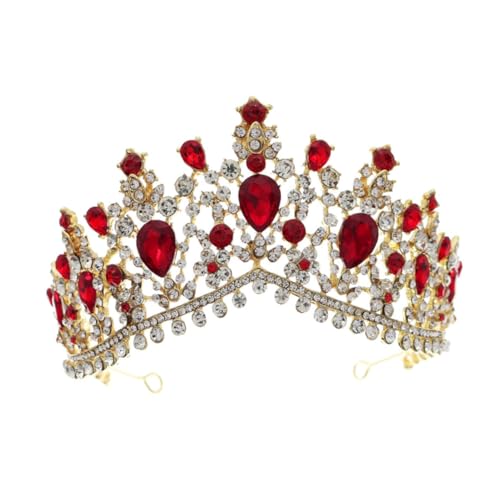 DECOMELODY Barock Kristallkrone Damen Tiara Bridal Haarschmuck mit Strass Besatz Guter für Hochzeit Verlobung Geburtstag und Festzüge Geeignet für Frauen Mädchen und Braut von DECOMELODY