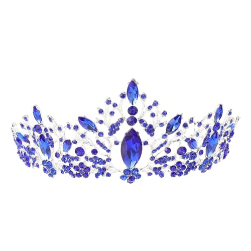 DECOMELODY Barock Vintage Braut Krone Haarschmuck mit Strasssteinen Königliches Tiara Haarband für Frauen Geeignet für Hochzeit Party Festival und Festliche Anlässe von DECOMELODY