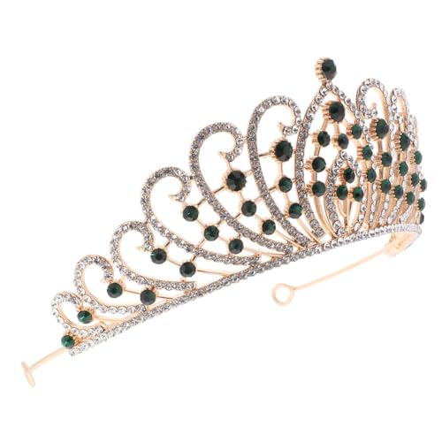 DECOMELODY Barocke Brautkrone mit Funkelnden Strasssteinen Stabile Klassisches Design Hochzeit Party Bühnenauftritt Damen Haarschmuck Langlebig und Formbeständig von DECOMELODY